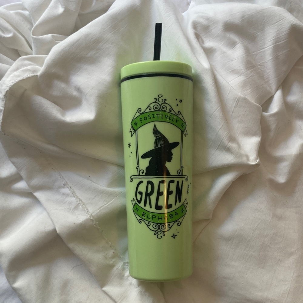 Wicked Elphaba Green Tumbler with Straw